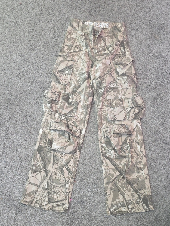 VIP Pants - VIP Jeans Women's Camouflage Waistband Pants - Beige/Olive Camo